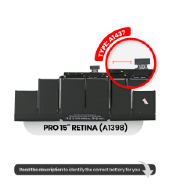 Apple Macbook Pro 15 (A1398) Battery A1417 OEM-Equivalent