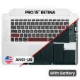 Apple Macbook Pro 15 (A1398) 2012-2013 Top Case with Keyboard & Battery (US English) OEM-Equivalent