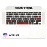 Apple Macbook Pro 15 (A1398) 2012-2013 Top Case with Keyboard (US English) Pulled