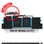Apple Macbook Pro 15 (A1707) Battery A1820 OEM-Equivalent