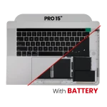 Apple Macbook Pro 15 (A1707) Top Case with Keyboard & Battery (UK English) - Space Gray OEM-Equivalent