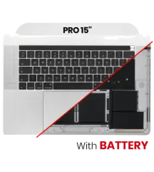 Apple Macbook Pro 15 (A1707) Top Case with Keyboard & Battery (UK English) - Silver OEM-Equivalent