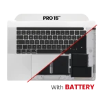 Apple Macbook Pro 15 (A1707) Top Case with Keyboard & Battery (UK English) - Silver OEM-Equivalent