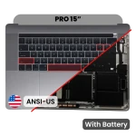 Apple Macbook Pro 15 (A1707) Top Case with Keyboard & Battery (US English) - Space Gray OEM-Equivalent