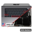 Apple Macbook Pro 15 (A1707) Top Case with Keyboard & Battery (US English) - Space Gray OEM-Equivalent