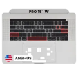 Apple Macbook Pro 15 (A1707) Top Case with Keyboard (US English) - Silver Pulled