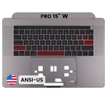 Apple Macbook Pro 15 (A1707) Top Case with Keyboard (US English) - Space Gray Pulled