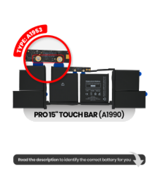 Apple Macbook Pro 15 (A1990) Battery A1953 OEM-Equivalent