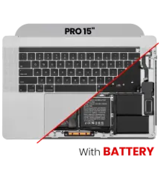 Apple Macbook Pro 15 (A1990) Top Case with Keyboard & Battery (US English) - Space Gray Pulled A