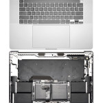 Apple Macbook Pro 16 (A2141) Top Case with Keyboard & Battery (US English) - Silver Pulled