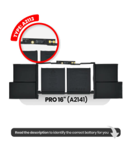 Apple Macbook Pro 16 (A2141) Battery A2113 OEM-Equivalent