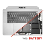 Apple Macbook Pro 16 (A2141) Top Case with Keyboard & Battery (US English) - Silver Pulled
