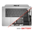 Apple Macbook Pro 16 (A2141) Top Case with Keyboard & Battery (US English) - Space Gray Pulled