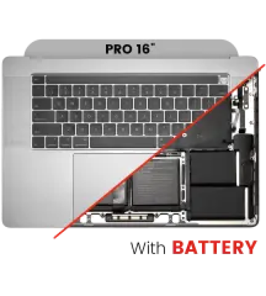Apple Macbook Pro 16 (A2141) Top Case with Keyboard & Battery (US English) - Space Gray Pulled