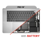 Apple Macbook Pro 16 (A2141) Top Case with Keyboard & Battery (US English) - Space Gray Pulled
