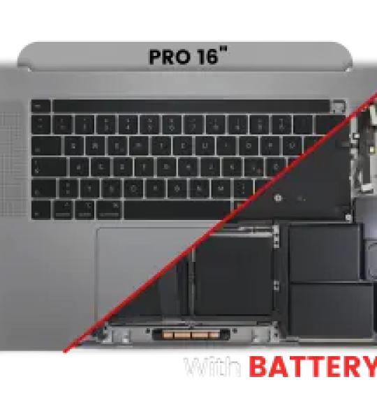 Apple Macbook Pro 16 (A2141) Top Case with Keyboard & Battery (ISO German) OEM-Equivalent