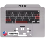 Apple Macbook Pro 16 (A2141) Top Case with Keyboard (US English) - Space Gray Pulled