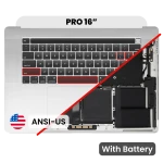 Apple Macbook Pro 16 (A2141) Top Case with Keyboard & Battery (US English) - Silver Pulled B