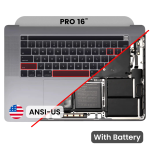 Apple Macbook Pro 16 (A2141) Top Case with Keyboard & Battery (US English) - Space Gray Pulled B