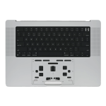 Apple Macbook Pro 16 (A2485 / A2780) Top Case with Keyboard & Battery (US English) - Space Gray Pulled A