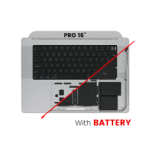 Apple Macbook Pro 16 (A2485 / A2780) Top Case with Keyboard & Battery (US English) - Space Gray Pulled A