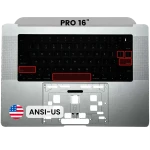 Apple Macbook Pro 16 (A2991) Top Case with Keyboard (US English) - Silver OEM-Equivalent