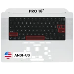Apple Macbook Pro 16 (A2485 / A2780) Top Case with Keyboard (US English) - Silver OEM-Equivalent