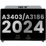 Apple Macbook Pro 16 (A3403 / A3186) Display Complete with Housing - Space Black Pulled B