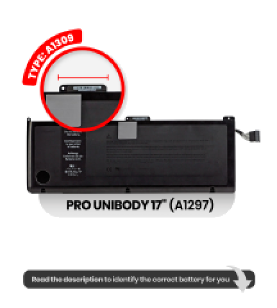 Apple Macbook Pro 17 (A1297) Battery A1309 OEM-Equivalent