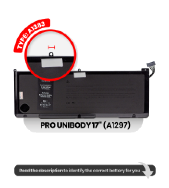 Apple Macbook Pro 17 (A1297) Battery A1383 OEM-Equivalent