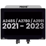 Apple Macbook Pro 16 (A2485 / A2780 / A2991) Display Complete with Housing - Space Gray Pulled B