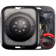 Apple Watch Series 8 (45mm) Back Cover (LTE) - Space Black / Aluminum