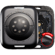 Apple Watch Series 9 (41mm) Back Cover (LTE) - Space Black / Aluminum
