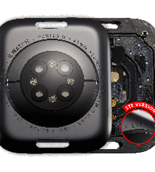 Apple Watch Series 9 (41mm) Back Cover (LTE) - Space Black / Aluminum