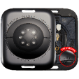 Apple Watch Series 9 (45mm) Back Cover (LTE) - Space Black / Aluminum