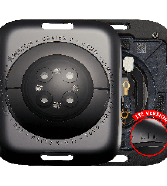 Apple Watch Series 9 (45mm) Back Cover (LTE) - Space Black / Aluminum