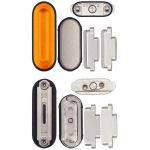 Apple Watch Series Ultra (1st Gen) (49MM) Sidekey Button Set (5 Piece Set) - Orange / Silver AM Plus