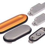 Apple Watch Series Ultra (1st Gen) (49MM) Sidekey Button Set (5 Piece Set) - Orange / Silver AM Plus