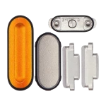 Apple Watch Series Ultra (1st Gen) (49MM) Sidekey Button Set (5 Piece Set) - Orange / Silver AM Plus