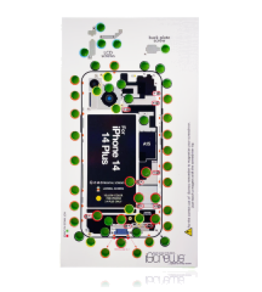 Apple iPhone 14 / 14 Plus Screw Position Mat