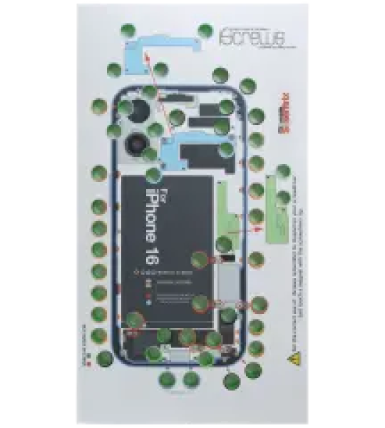 Apple iPhone 16 Screw Position Mat