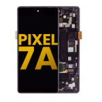 Google Pixel 7a 5G Display + Frame With Fingerprint Sensor - Charcoal Refurbished
