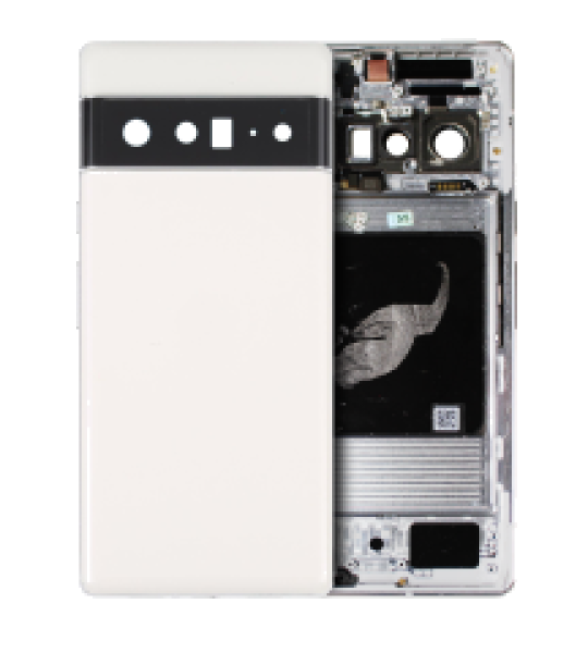 Google Pixel 6 Pro Back Housing - Cloudy White Pulled A