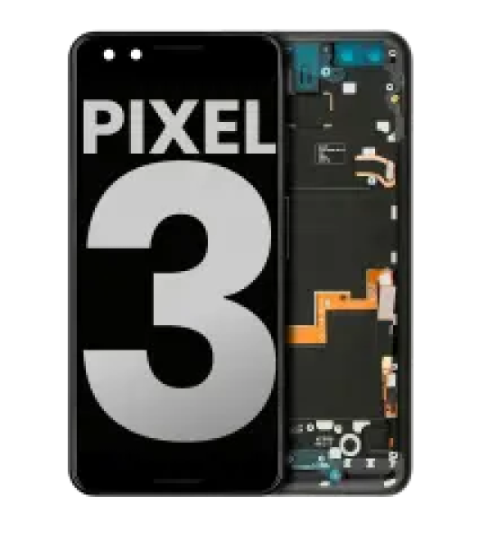 Google Pixel 3 Display + Frame - Black Pulled B