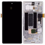 Google Pixel 7a 5G Display + Frame With Fingerprint Sensor - Snow Refurbished