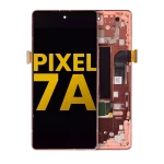 Google Pixel 7a 5G Display + Frame With Fingerprint Sensor - Coral Refurbished