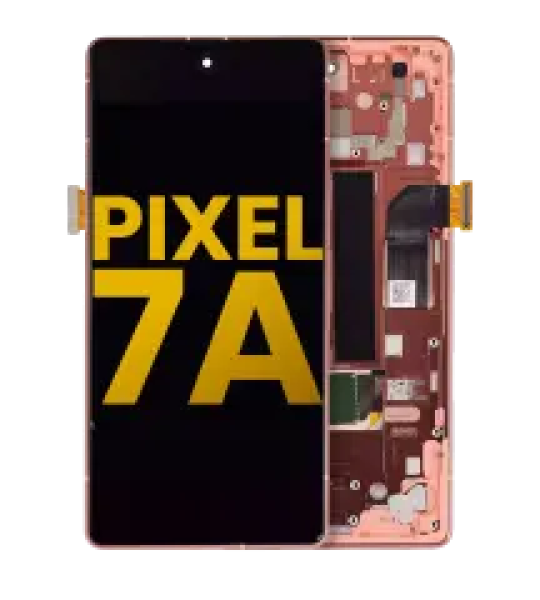 Google Pixel 7a 5G Display + Frame With Fingerprint Sensor - Coral Refurbished