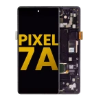 Google Pixel 7a 5G Display + Frame With Fingerprint Sensor - Charcoal Refurbished