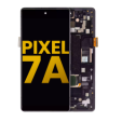 Google Pixel 7a 5G Display + Frame With Fingerprint Sensor - Charcoal Refurbished
