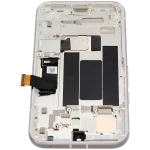 Google Pixel 8a Display + Frame With Fingerprint Sensor - Porcelain Refurbished
